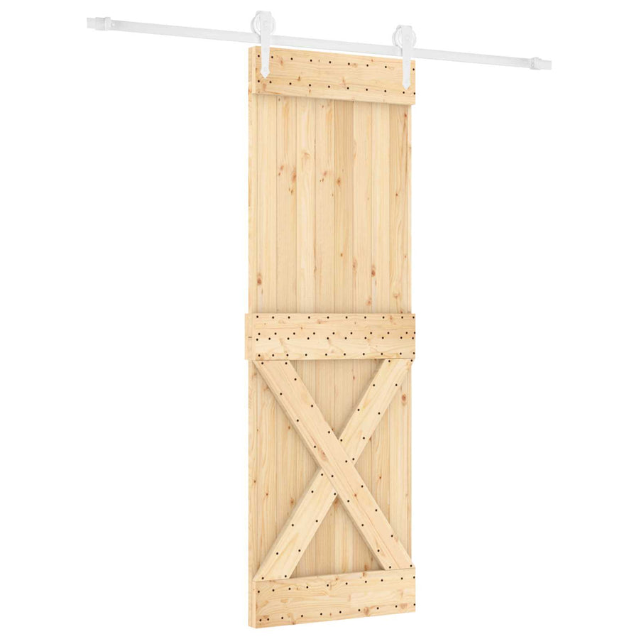 Schuifdeur Natuurlijk en Wit 80 x 210 cm Massief grenenhout
