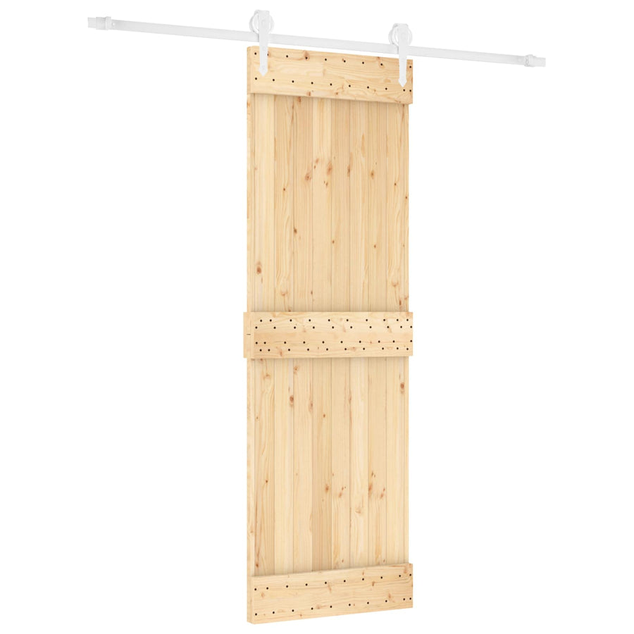 Schuifdeur Natuurlijk en Wit 70 x 210 cm Massief Grenenhout