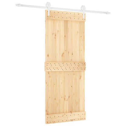 Schuifdeur Natuurlijk en Wit 85 x 210 cm Massief Grenenhout