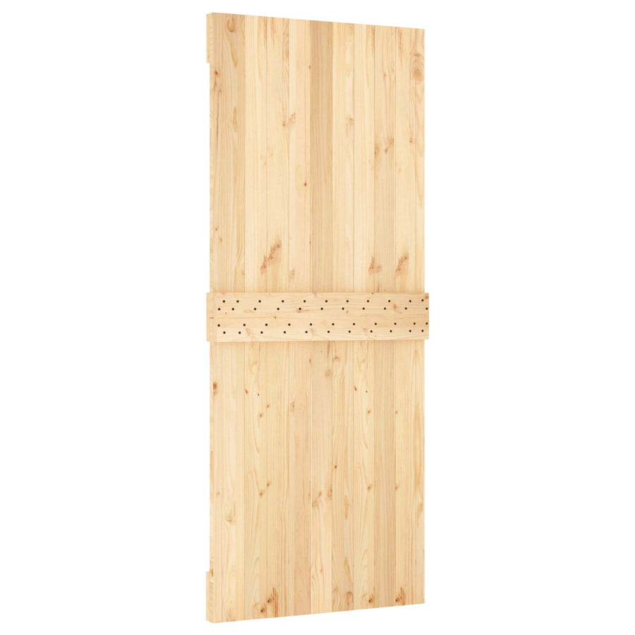 Schuifdeur Natuurlijk en Wit 85 x 210 cm Massief Grenenhout