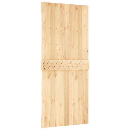 Schuifdeur Natuurlijk en Wit 90 x 210 cm Massief Grenenhout