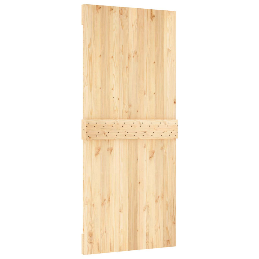 Schuifdeur Natuurlijk en Wit 90 x 210 cm Massief Grenenhout