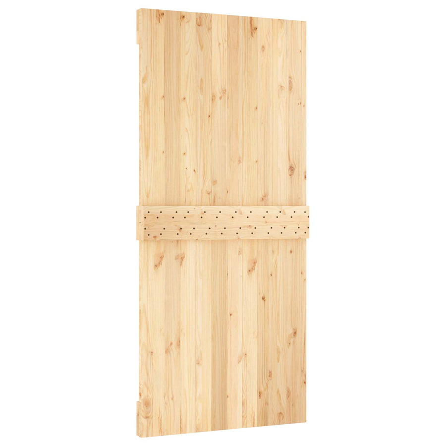 Schuifdeur Natuurlijk en Wit 95 x 210 cm Massief Grenenhout