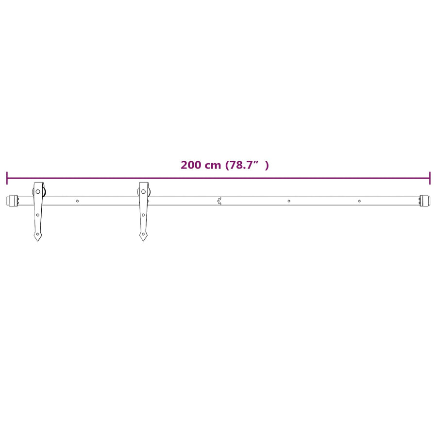 Schuifdeur Natuurlijk en Wit 95 x 210 cm Massief Grenenhout