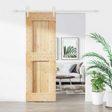 Schuifdeur Natuurlijk en Wit 70 x 210 cm Massief Grenenhout