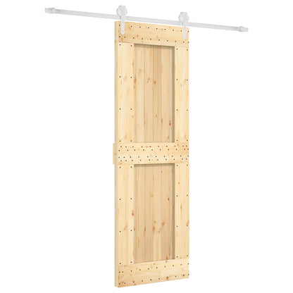 Schuifdeur Natuurlijk en Wit 70 x 210 cm Massief Grenenhout