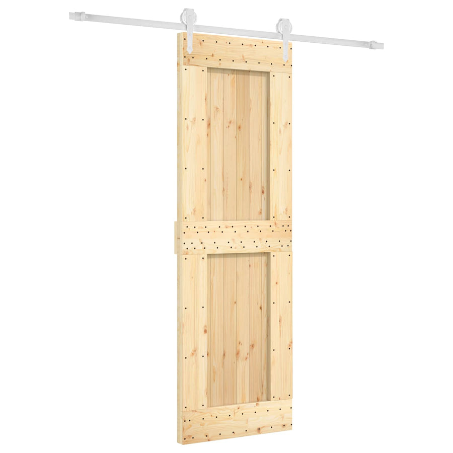 Schuifdeur Natuurlijk en Wit 70 x 210 cm Massief Grenenhout