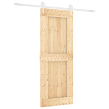 Schuifdeur Natuurlijk en Wit 80 x 210 cm Massief Grenenhout