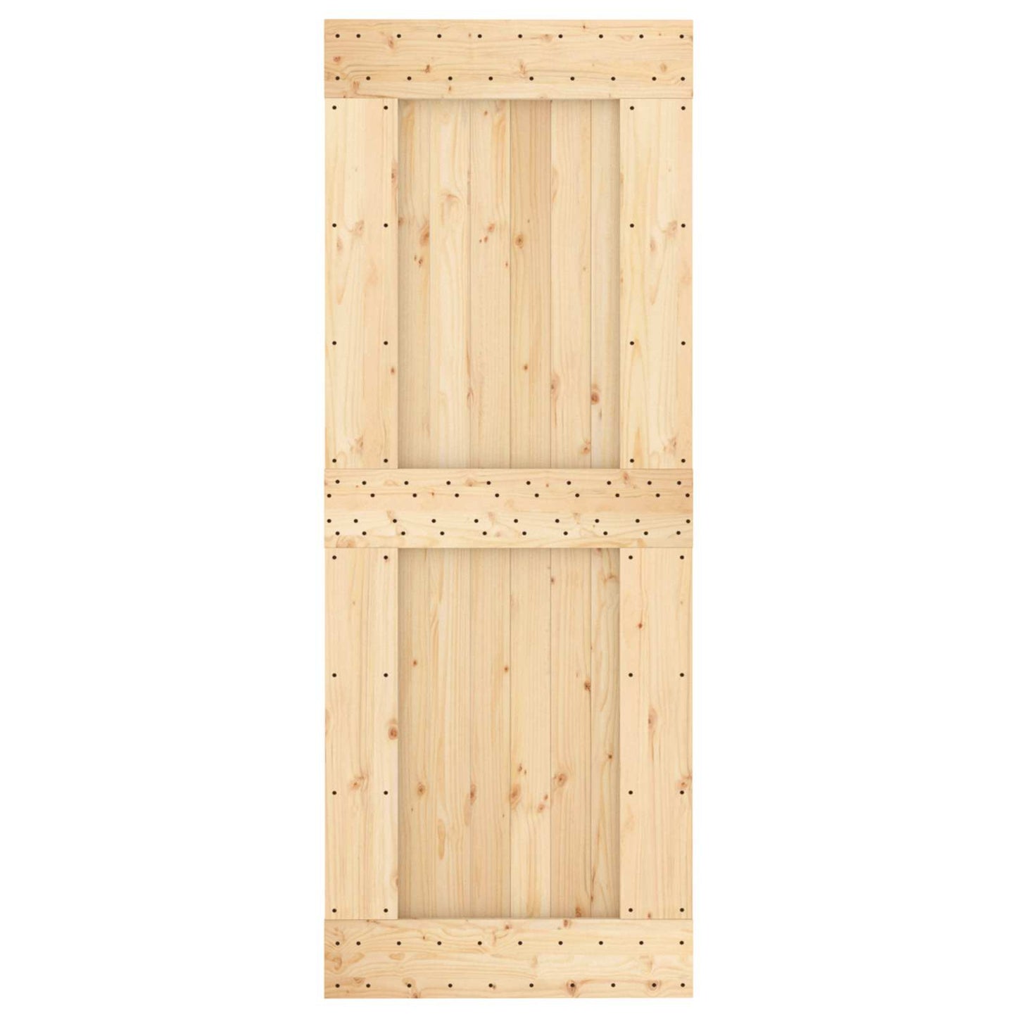 Schuifdeur Natuurlijk en Wit 80 x 210 cm Massief Grenenhout