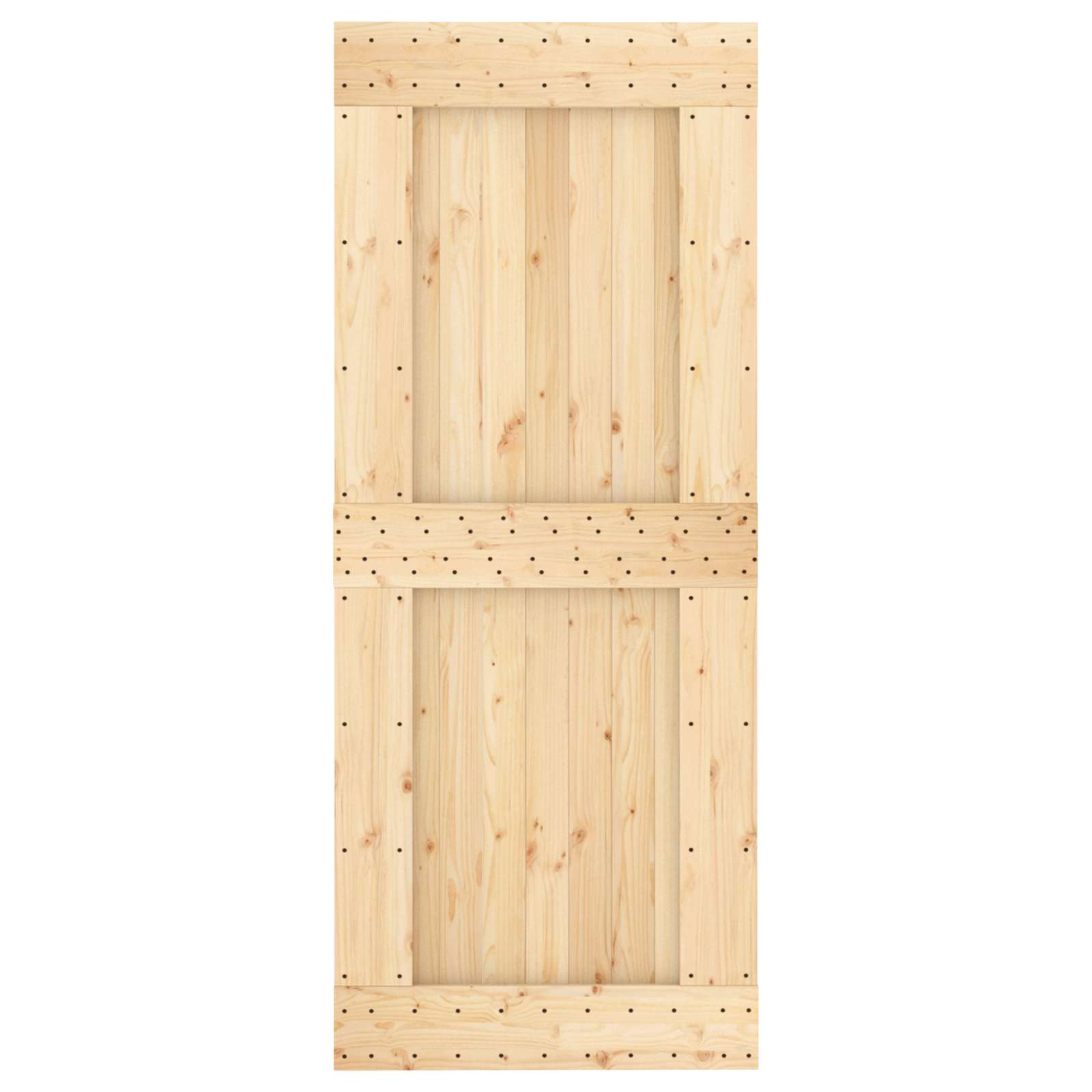 Schuifdeur Natuurlijk en Wit 85 x 210 cm Massief Grenenhout