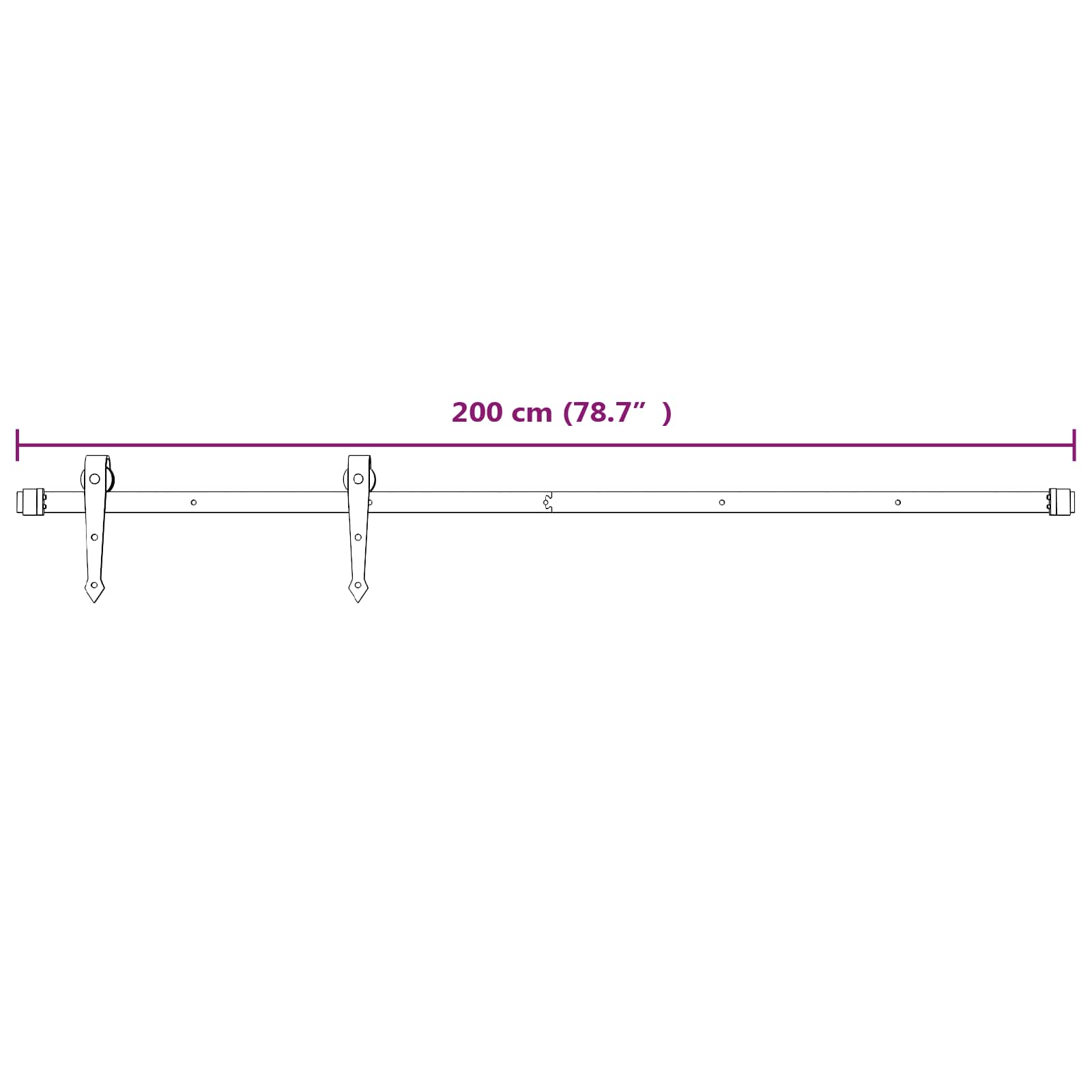 Schuifdeur Natuurlijk en Wit 100 x 210 cm Massief Grenenhout