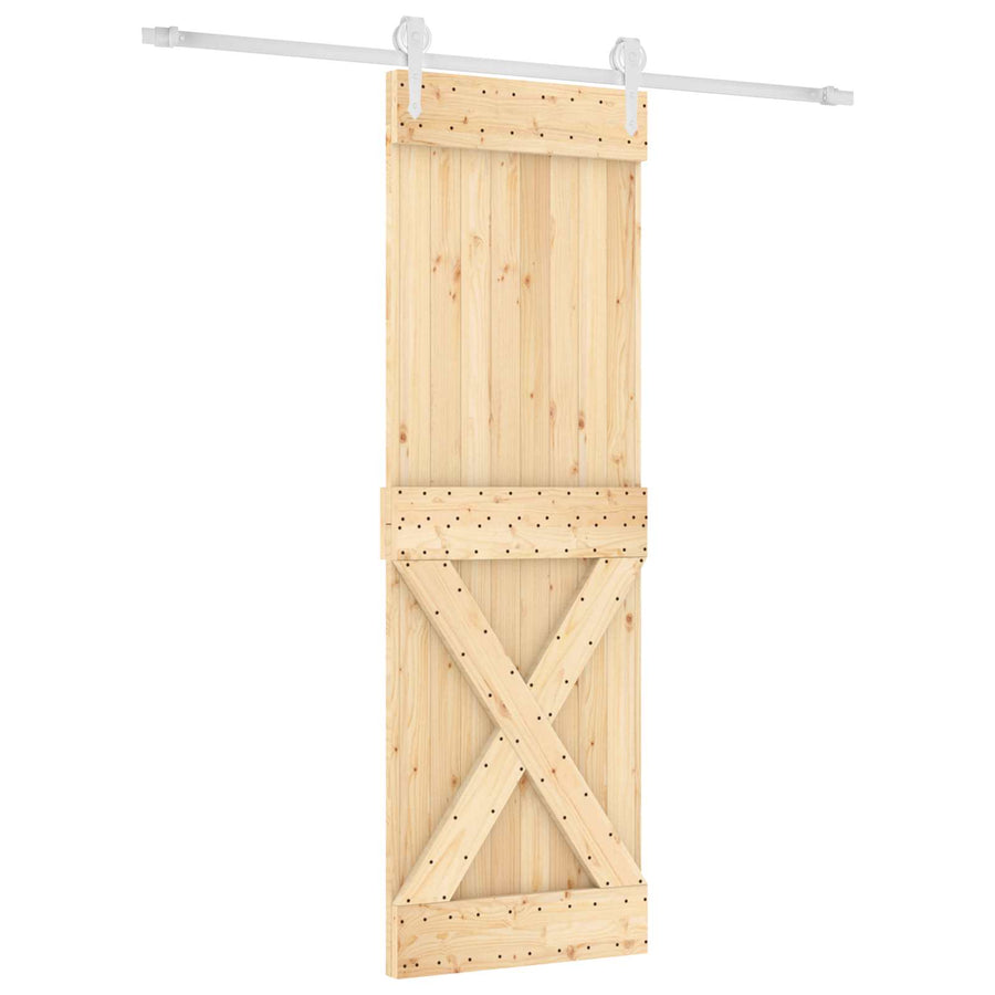 Schuifdeur Natuurlijk en Wit 70 x 210 cm Massief Grenenhout