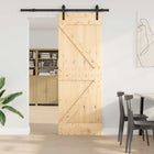 Sliding Door NARVIK Natural and Black 70 x 210 cm (152.5 cm)