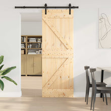 Schuifdeur NARVIK Naturel en Zwart 70 x 210 cm (152,5 cm)