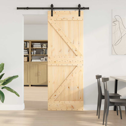 Schuifdeur NARVIK Naturel en Zwart 70 x 210 cm (152,5 cm)