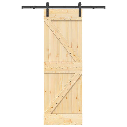 Schuifdeur NARVIK Naturel en Zwart 70 x 210 cm (152,5 cm)