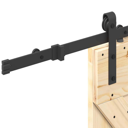 Schuifdeur NARVIK Naturel en Zwart 85 x 210 cm (152,5 cm)
