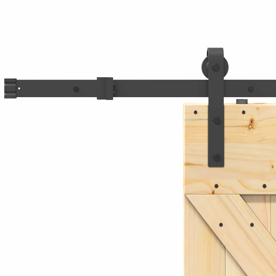 Schuifdeur NARVIK Naturel en Zwart 85 x 210 cm (152,5 cm)
