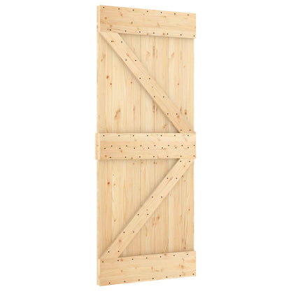Schuifdeur NARVIK Naturel en Zwart 85 x 210 cm (152,5 cm)