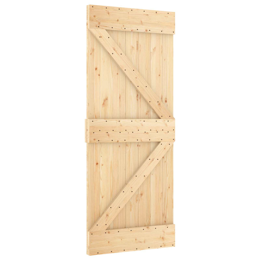 Schuifdeur NARVIK Naturel en Zwart 85 x 210 cm (152,5 cm)