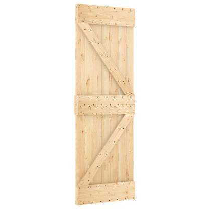 Schuifdeur NARVIK Naturel en Zwart 70 x 210 cm (213,5 cm)