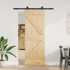 Schuifdeur Narvik 70x210 cm grenenhout staal