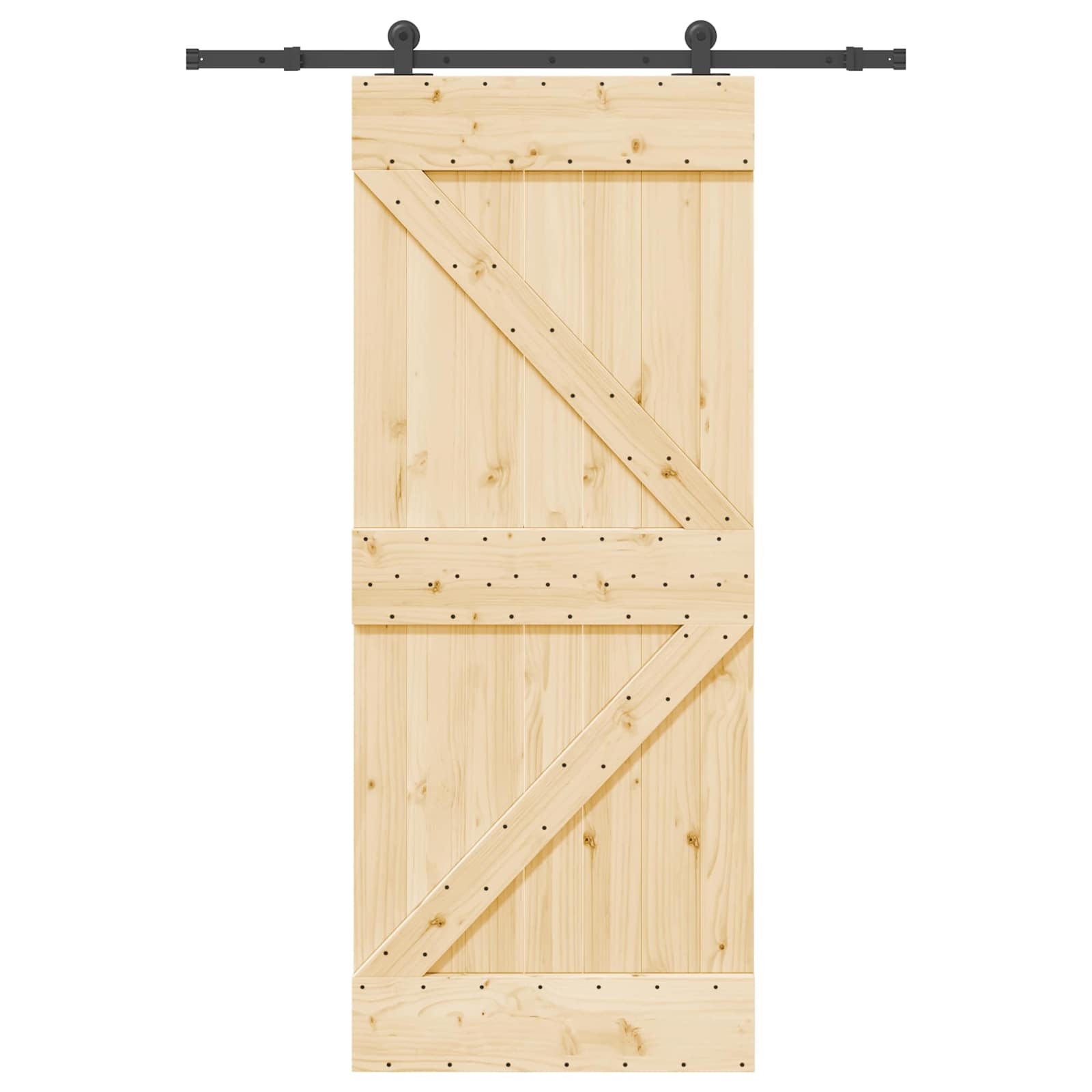 Schuifdeur NARVIK 85 x 210 cm (152,5 cm) Naturel en Zwart