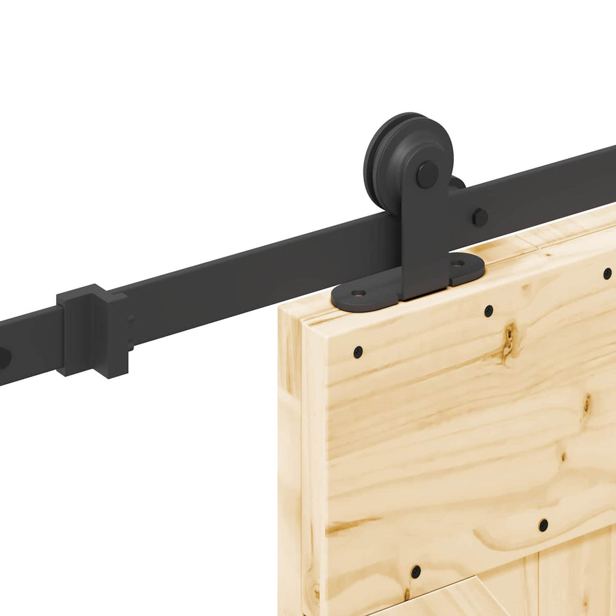 Schuifdeur NARVIK Naturel en Zwart 70 x 210 cm (213,5 cm)