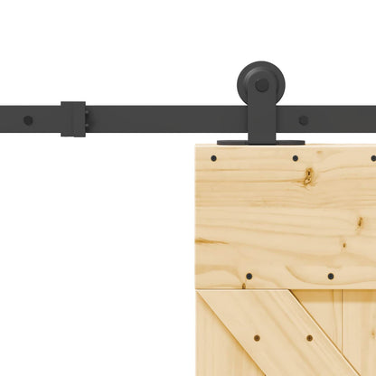 Schuifdeur NARVIK Naturel en Zwart 85 x 210 cm (213,5 cm)