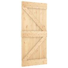 Schuifdeur NARVIK Naturel en Zwart 95 x 210 cm (213,5 cm)