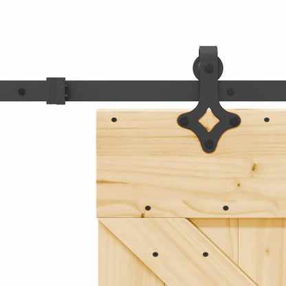 Schuifdeur NARVIK Naturel en Zwart 70 x 210 cm (152,5 cm)