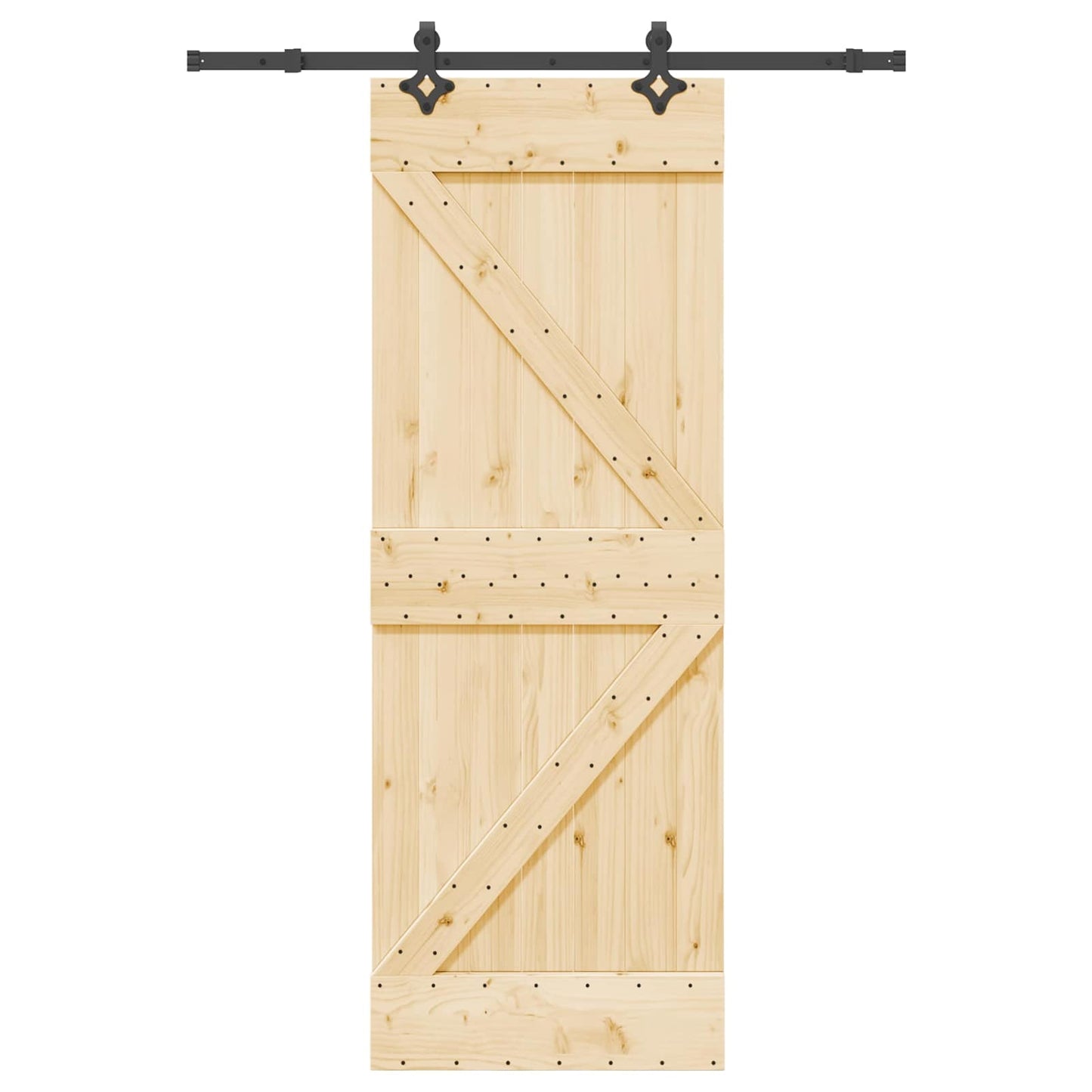 Schuifdeur NARVIK Naturel en Zwart 70 x 210 cm (152,5 cm)