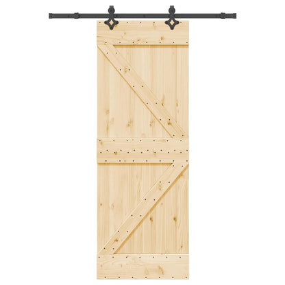 Schuifdeur NARVIK Naturel en Zwart 70 x 210 cm (152,5 cm)