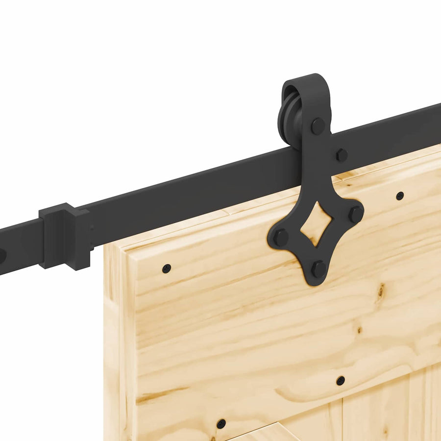 Schuifdeur NARVIK Naturel en Zwart 85 x 210 cm (152,5 cm)