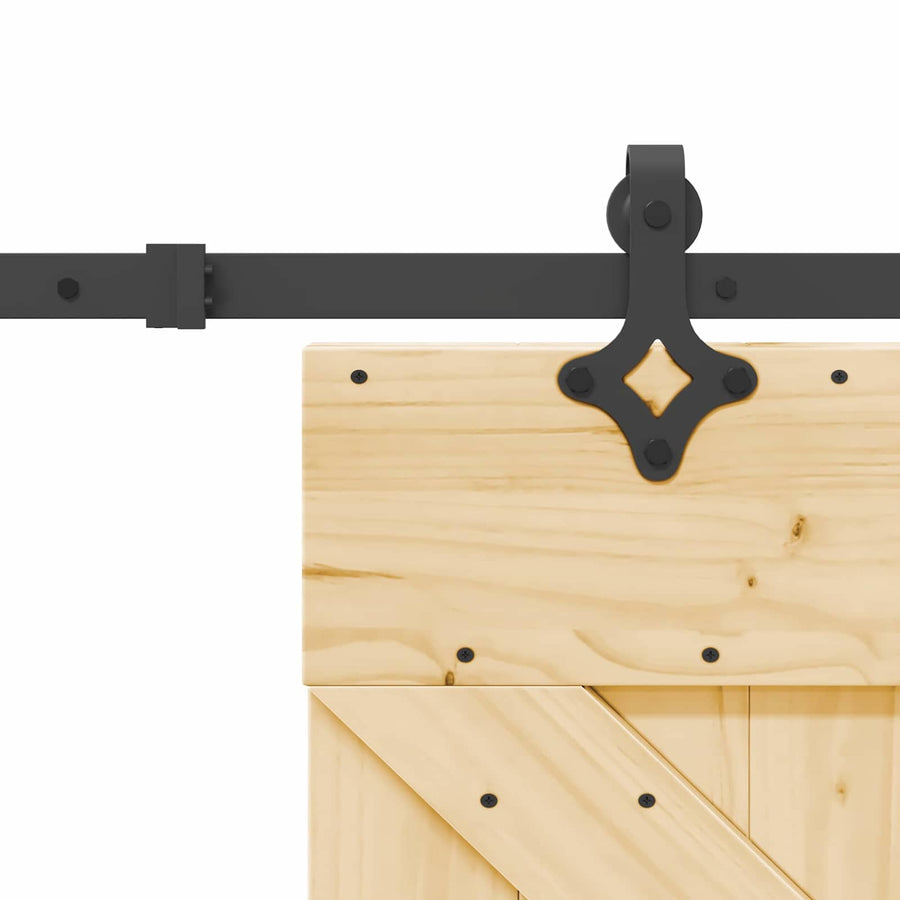Schuifdeur NARVIK Naturel en Zwart 85 x 210 cm (152,5 cm)