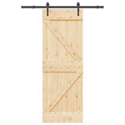 Schuifdeur NARVIK Naturel en Zwart 70 x 210 cm (152,5 cm)