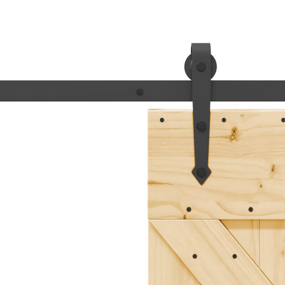 Schuifdeur NARVIK Naturel en Zwart 85 x 210 cm (152,5 cm)