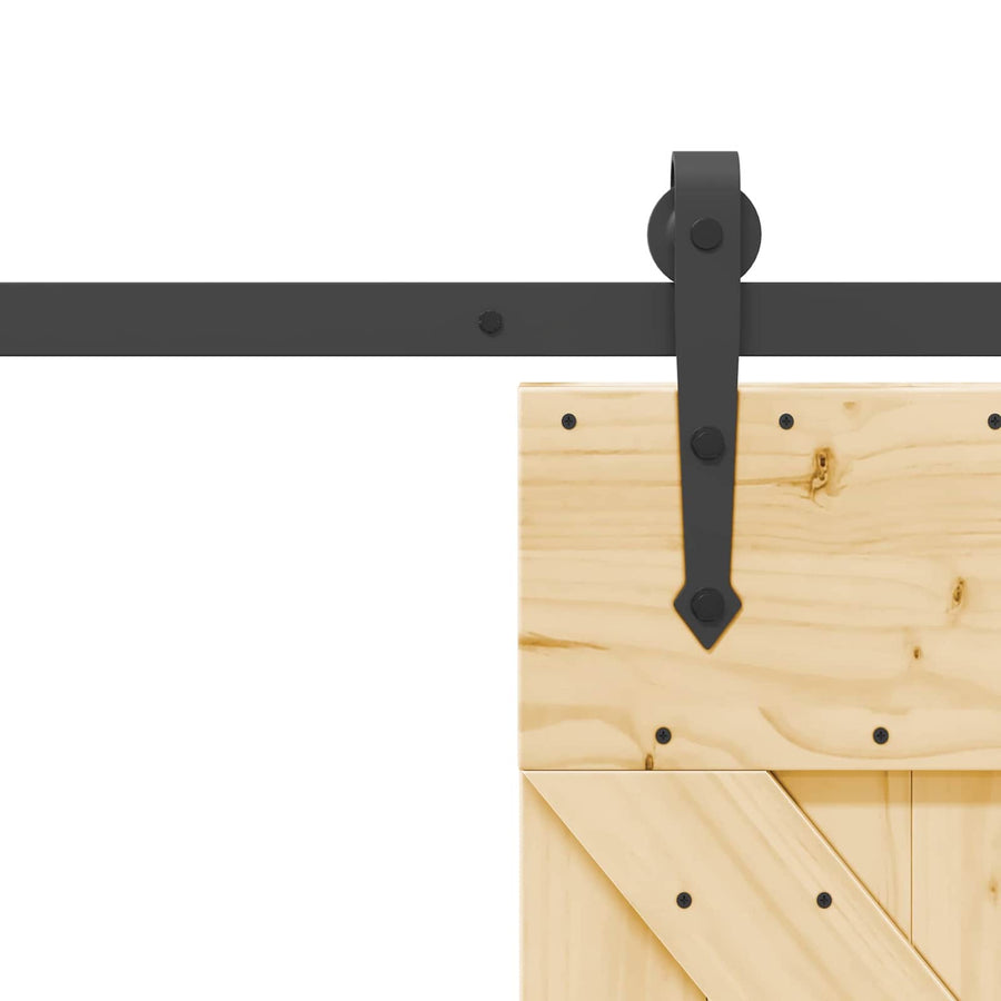 Schuifdeur NARVIK Naturel en Zwart 85 x 210 cm (152,5 cm)