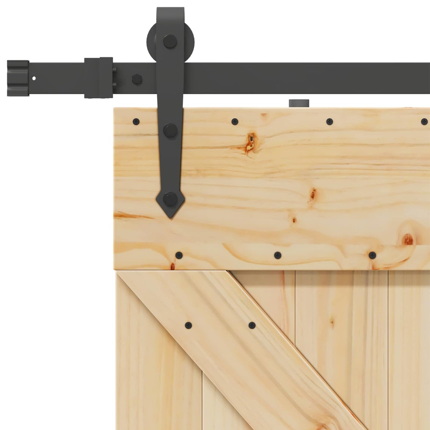 Schuifdeur NARVIK Naturel en Zwart 80 x 210 cm (152,5 cm)