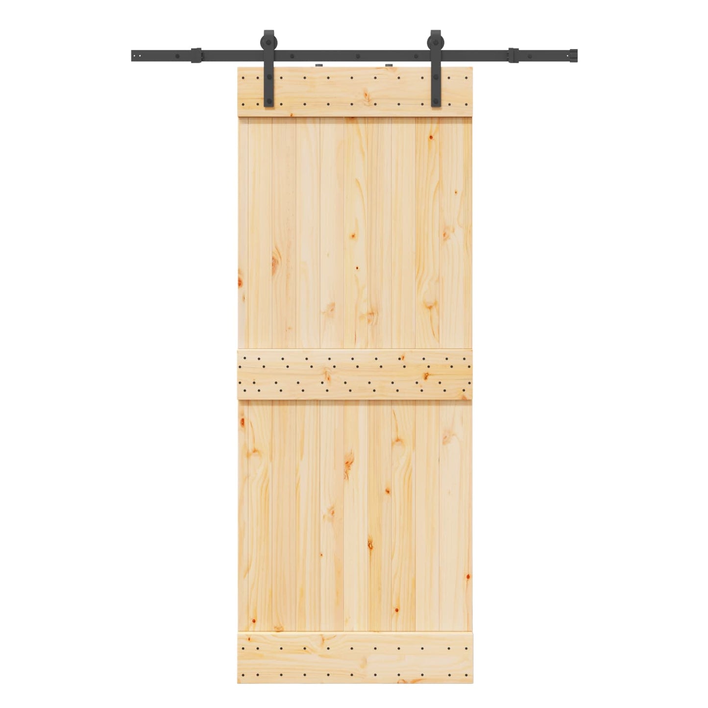 Schuifdeur NARVIK Naturel en Zwart 80 x 210 cm (152,5 cm)