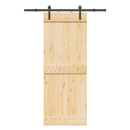 Schuifdeur NARVIK Naturel en Zwart 80 x 210 cm (152,5 cm)