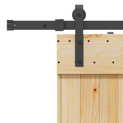 Schuifdeur NARVIK Naturel en Zwart 85 x 210 cm (152,5 cm)