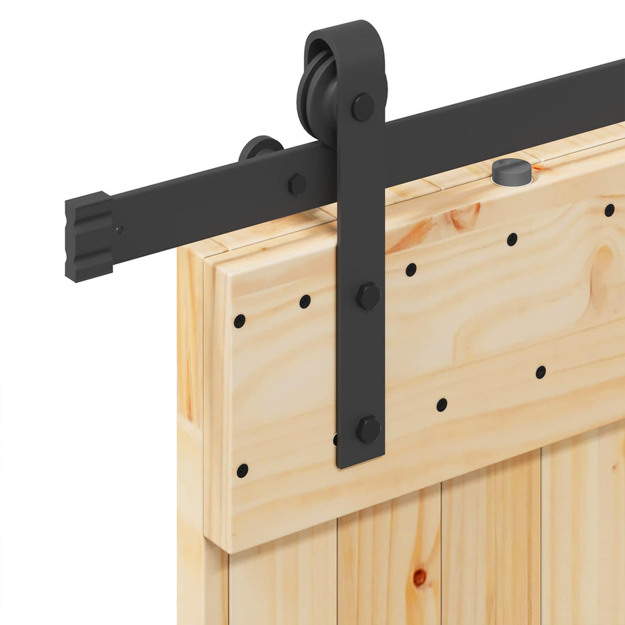 Schuifdeur NARVIK Naturel en Zwart 70 x 210 cm (213,5 cm)