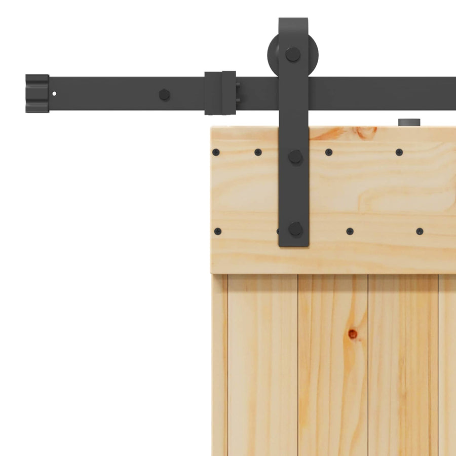 Schuifdeur NARVIK Naturel en Zwart 70 x 210 cm (213,5 cm)