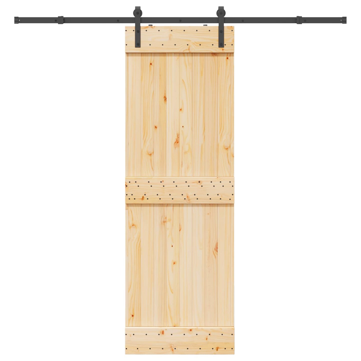Schuifdeur NARVIK Naturel en Zwart 70 x 210 cm (213,5 cm)
