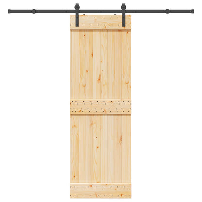 Schuifdeur NARVIK Naturel en Zwart 70 x 210 cm (213,5 cm)