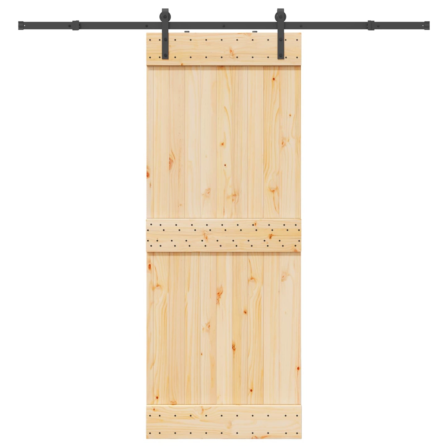 Schuifdeur NARVIK Naturel en Zwart 80 x 210 cm (213,5 cm)