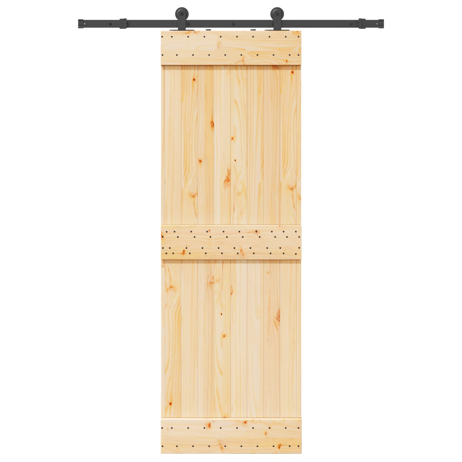 Schuifdeur NARVIK Naturel en Zwart 70 x 210 cm (152,5 cm)