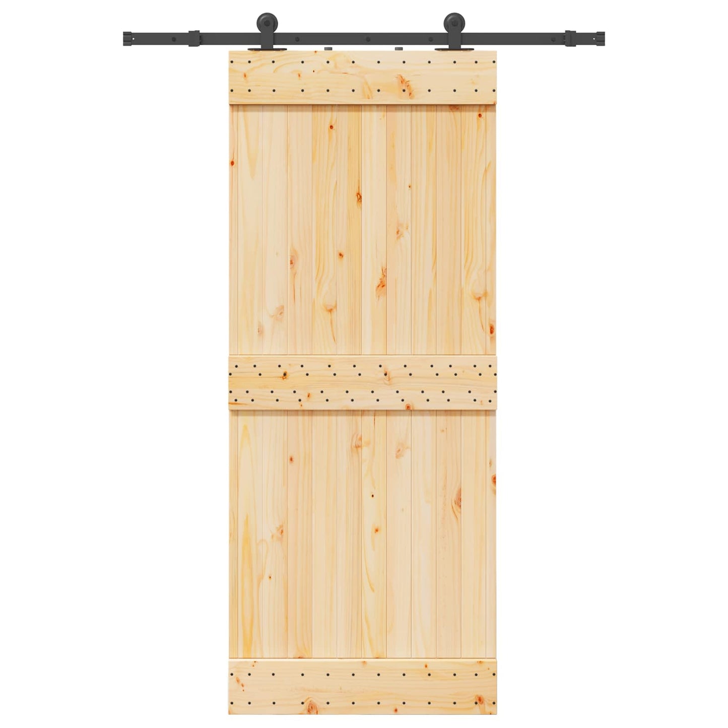 Schuifdeur NARVIK Naturel en Zwart 85 x 210 cm (152,5 cm)