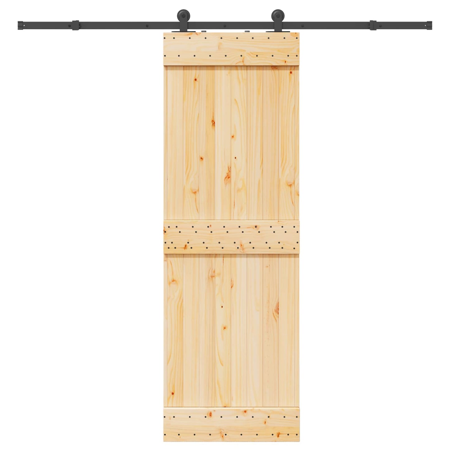 Schuifdeur NARVIK Naturel en Zwart 70 x 210 cm (213,5 cm)
